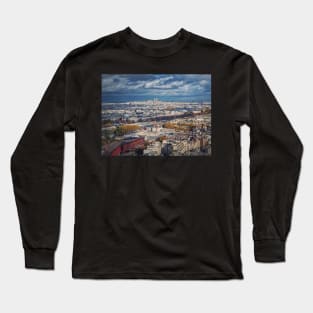 Paris city view to Sacre Coeur Long Sleeve T-Shirt